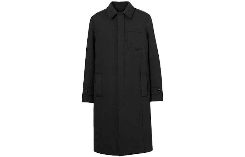 Burberry Long Overcoat Black