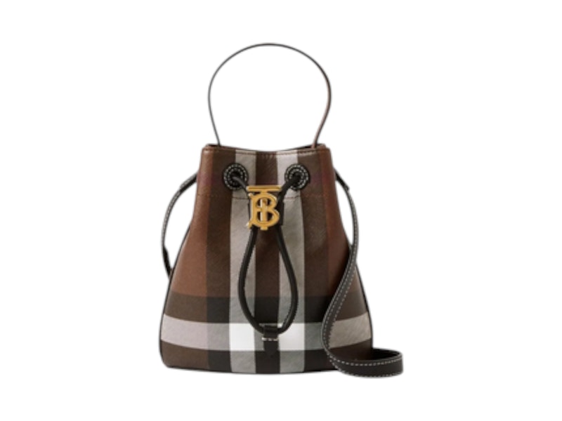 Burberry MN Drawstring Bag Dark Birch Brown