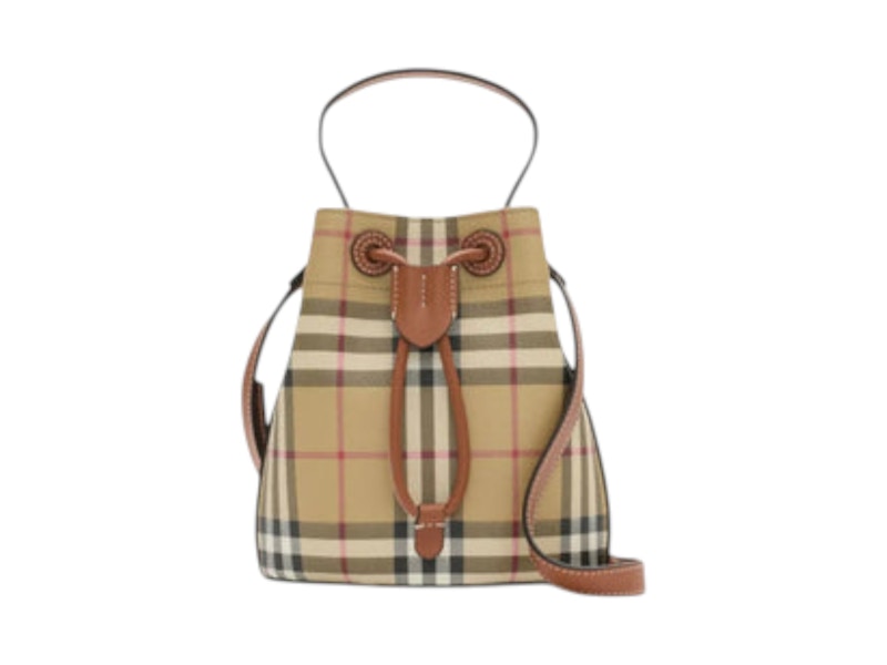 Burberry MN Drawstring Bag Vintage Check/Briar Brown