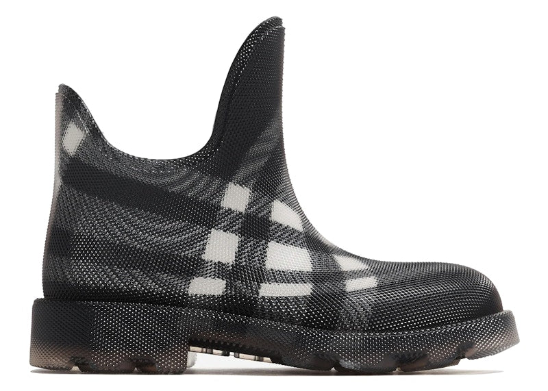Burberry Marsh Checked Ankle Boots Black White (Women's)