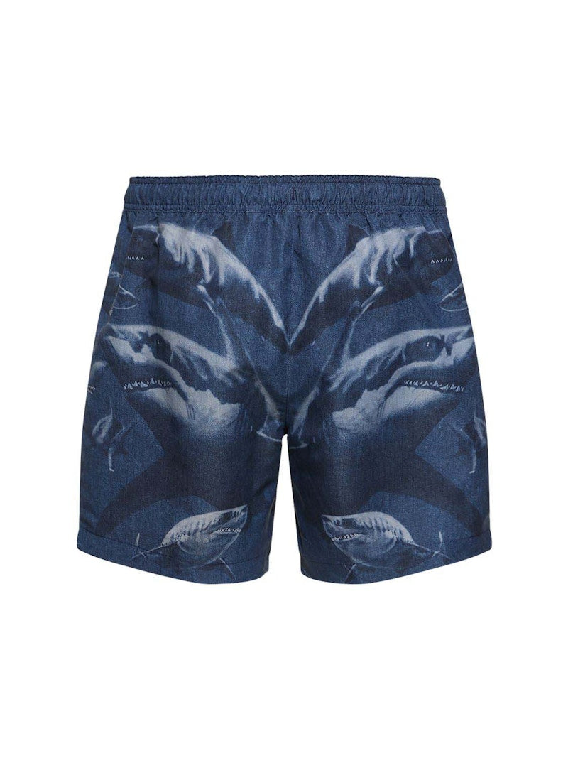 Burberry Martin Block Swim Shorts Blue