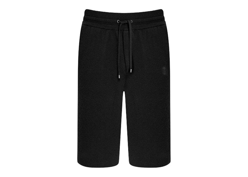 Burberry Monogram Motif Cashmere Drawcord Shorts Black