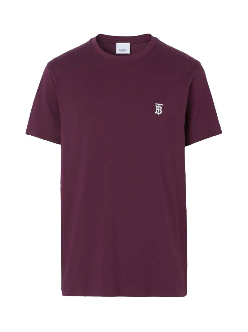 Burberry Monogram Motif Cotton T-Shirt Deep Maroon