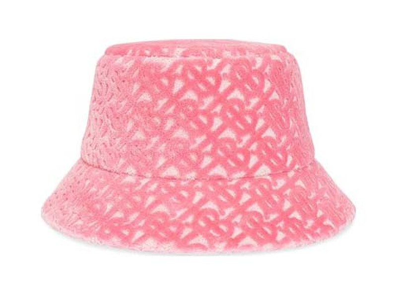 Burberry Monogram Velvet Bucket Hat Pink/Lime