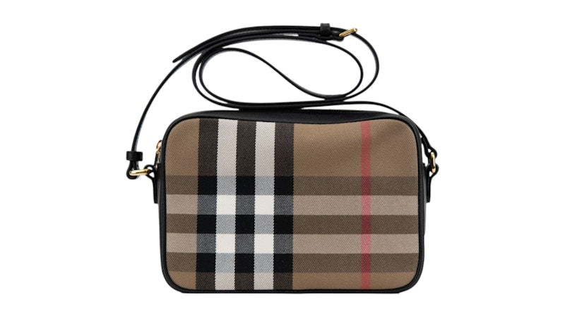 Burberry Nova Check Camera Bag Black