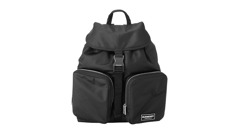 Burberry Nylon Flip Backpack Black