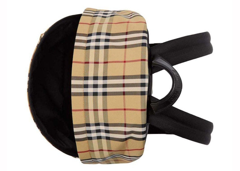 Burberry Nylon Vintage Check Backpack Archive Beige