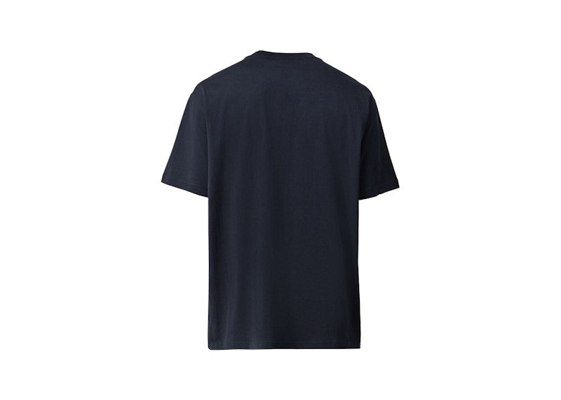 Burberry Oak Leaf Crest Cotton Oversized T-Shirt Dark Charcoal Blue