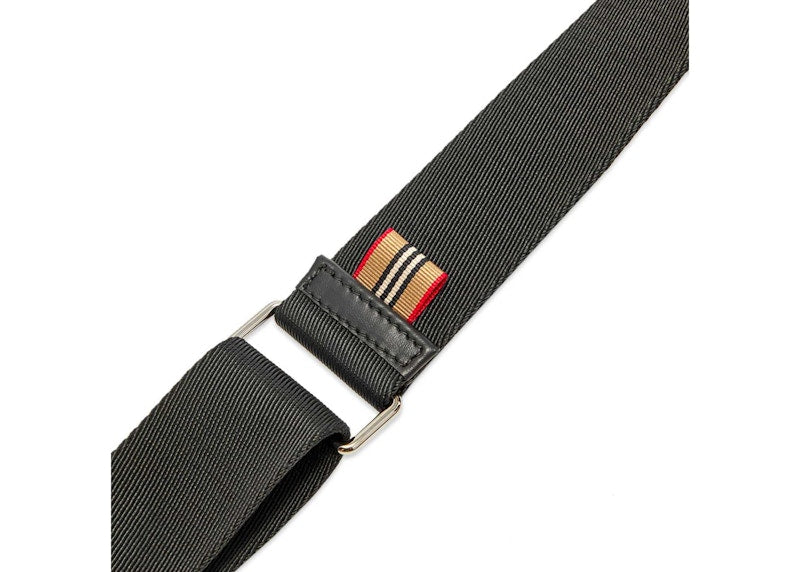 Burberry Paddy Italian Gained Leather Crossbody Bag Black