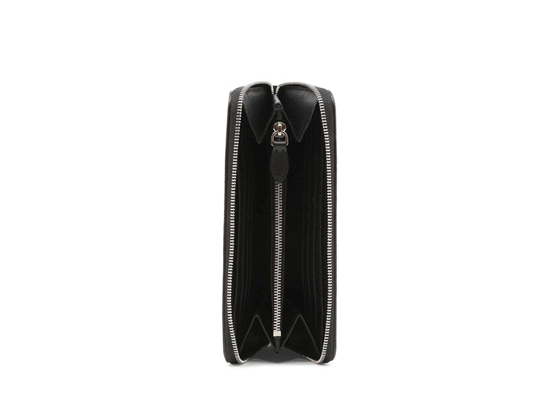Burberry Porter Leather Flap Continental Long Wallet Black