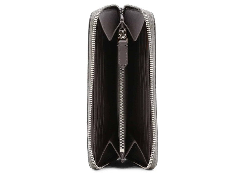 Burberry Porter Leather Flap Continental Long Wallet Grey