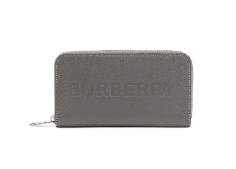 Burberry Porter Leather Flap Continental Long Wallet Grey