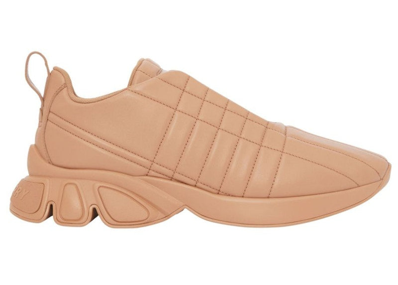 Burberry Quilted Leather Classic Trainer Dark Biscuit