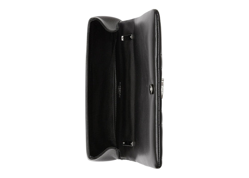 Burberry Quilted Leather Lola Bag Small Black/Silver-tone