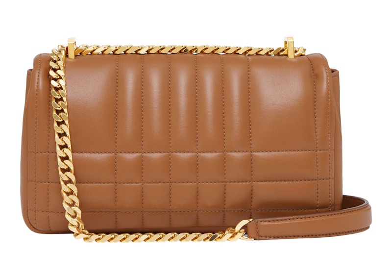 Burberry Quilted Leather Lola Bag Small Maple Brown