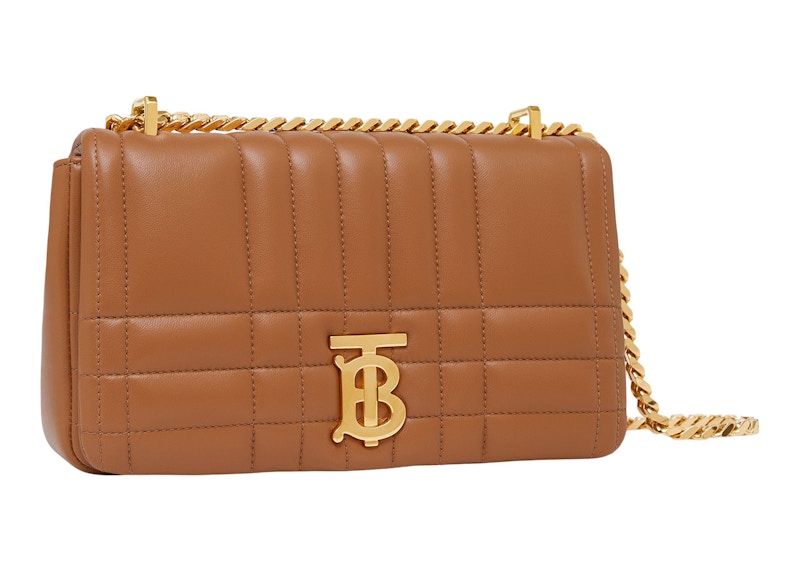 Burberry Quilted Leather Lola Bag Small Maple Brown