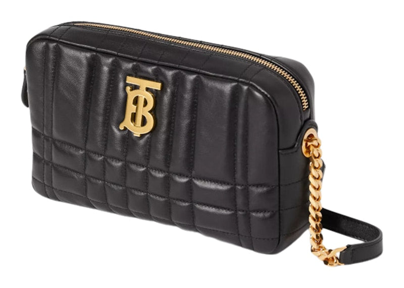 Burberry Quilted Leather Lola Camera Bag Small Black