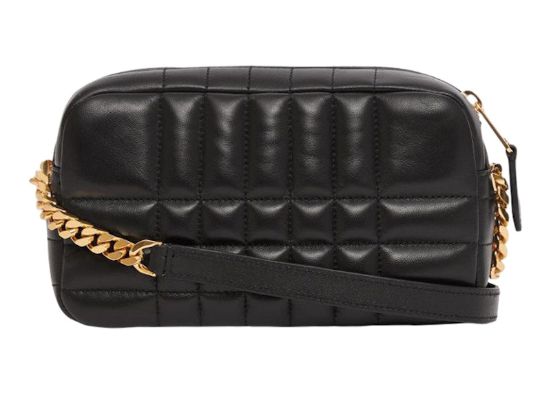 Burberry Quilted Leather Mini Lola Camera Bag Black/Gold-tone