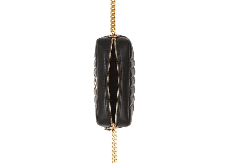 Burberry Quilted Leather Mini Lola Camera Bag Black/Gold-tone