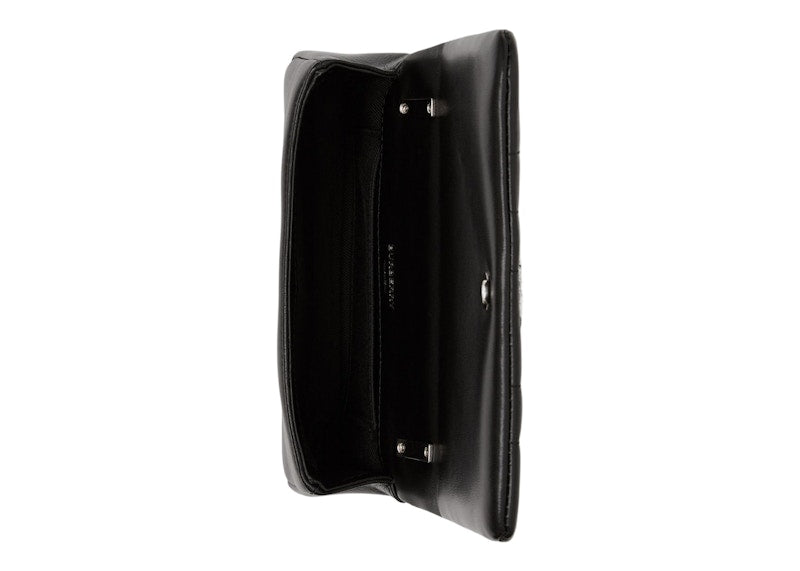 Burberry Quilted Leather Mini Lola Crossbody Bag Black/Silver-tone