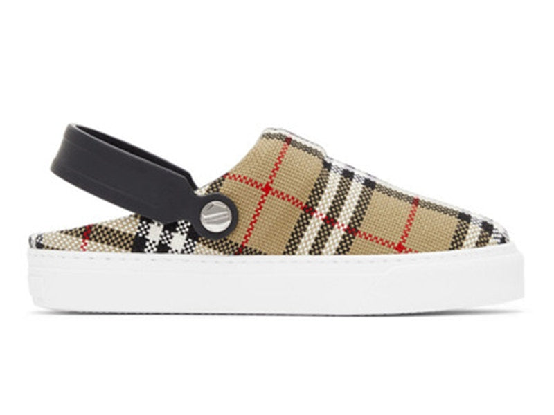 Burberry Rangleton Slingback Loafers Beige Check (Women's)