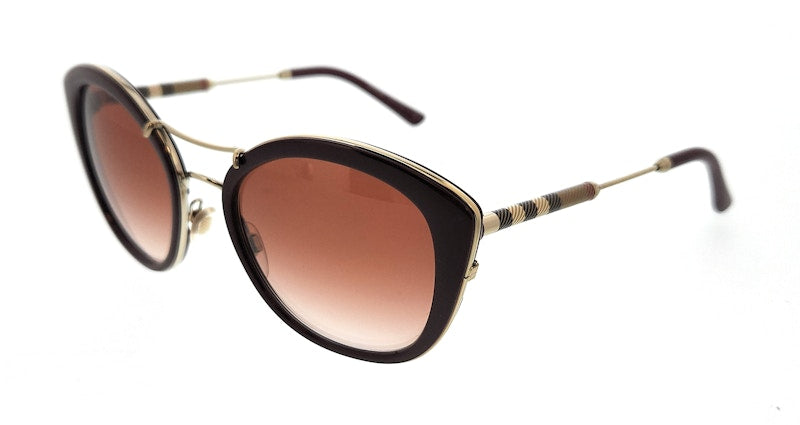 Burberry Round Sunglasses Bordeaux/Brown Gradient (BE4251Q 340313)