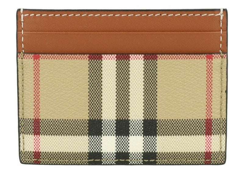 Burberry Sandon Check Card Holder Archive Beige