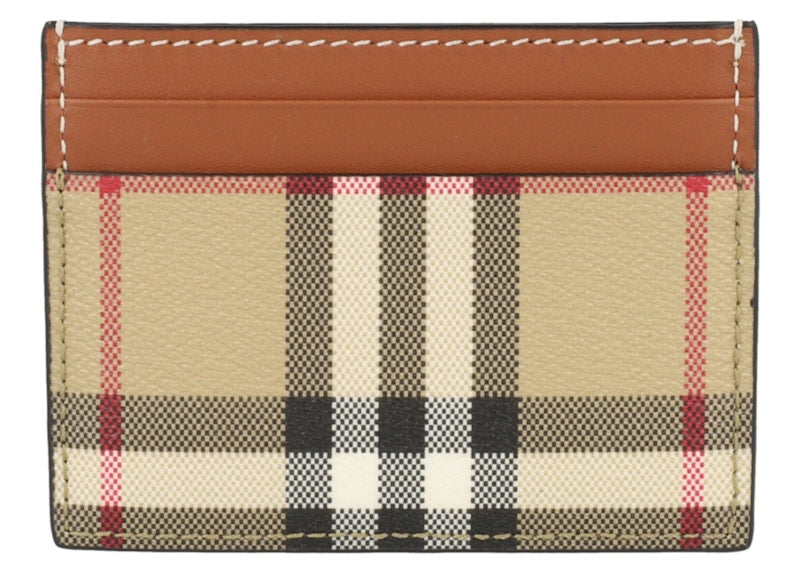 Burberry Sandon Check Card Holder Archive Beige