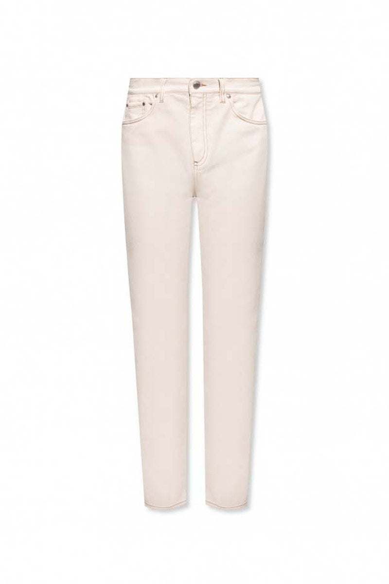 Burberry Slim Stretch Cotton Jeans Cream