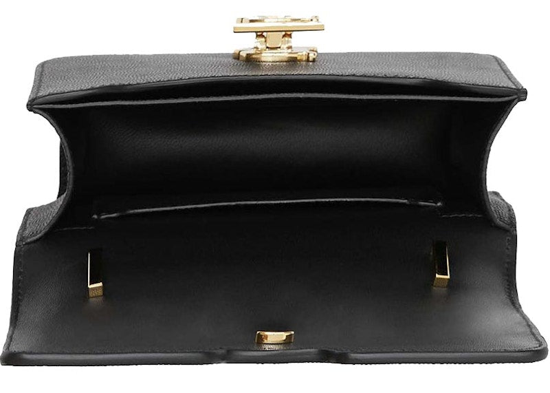 Burberry Small Grainy Leather TB Bag Black