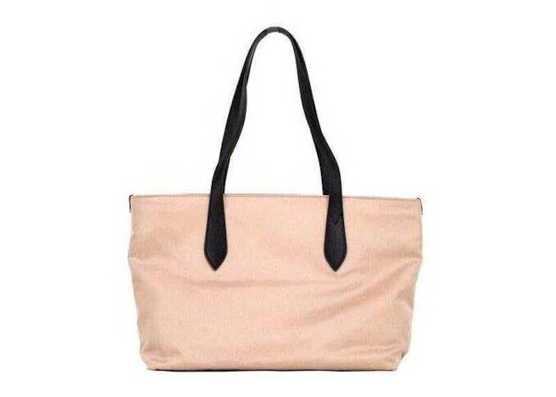 Burberry Small Logo Branded Econyl Nylon Tote Rose Beige