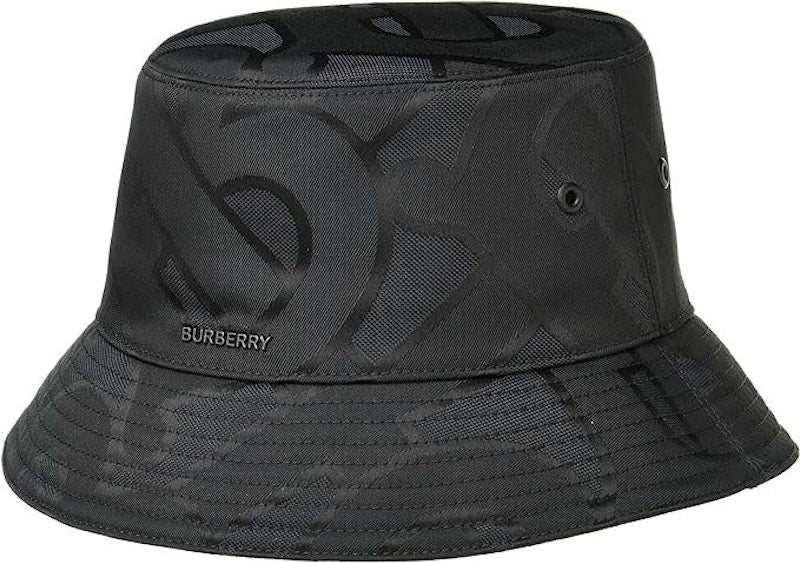 Burberry TB Monogram Jacquard Bucket Hat Black