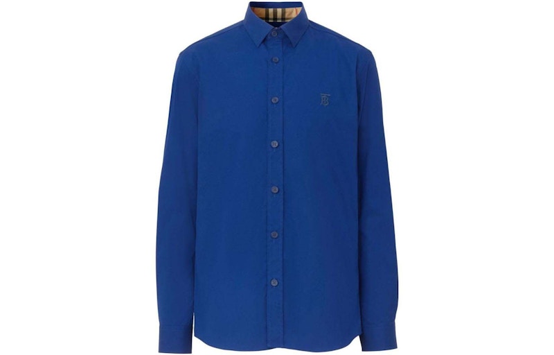 Burberry TB Monogram Slim-Fit Shirt Blue