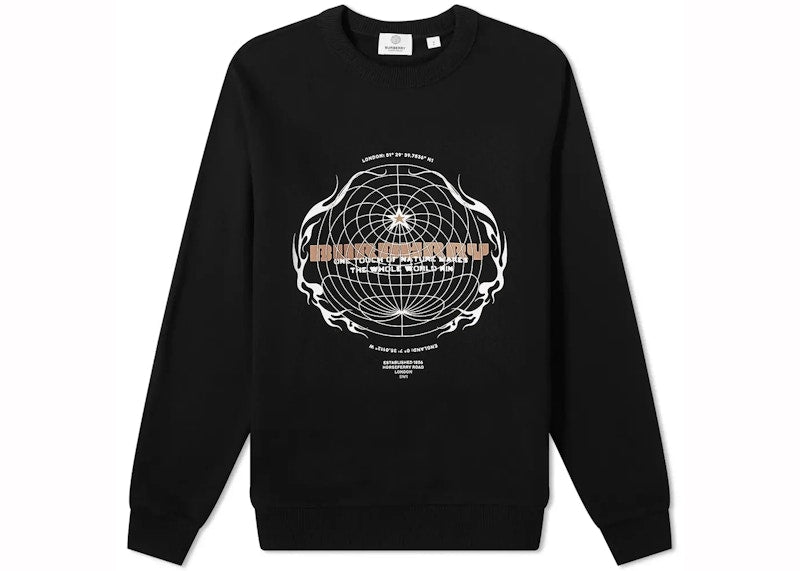 Burberry Taviton Globe Logo Sweatshirt Black