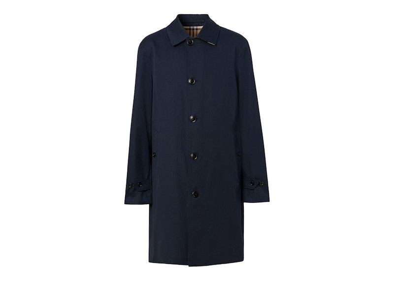 Burberry The Mid-Length Paddington Heritage Car Coat Coal Blue