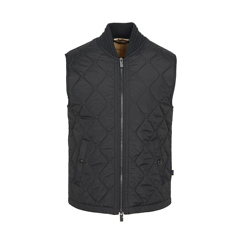 Burberry Tiverton Quilted Vest Black
