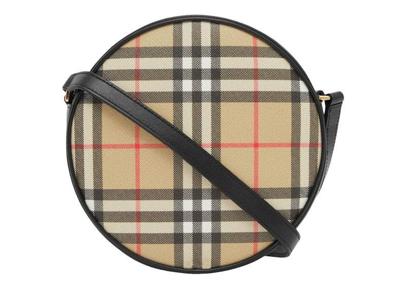 Burberry Vintage Check And Leather Louise Crossbody Bag Archive Beige/Black