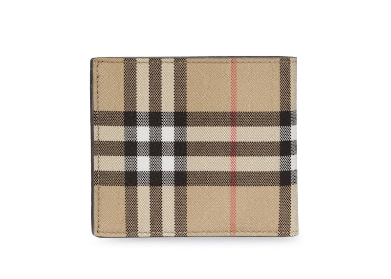 Burberry Vintage Check Bifold Wallet (8 Slot) Archive Beige