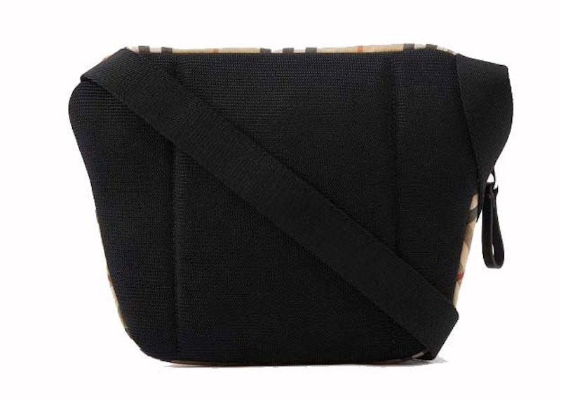 Burberry Vintage Check Bonded Cotton Archie Crossbody Beige
