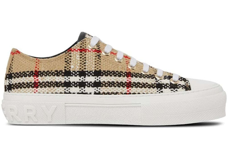 Burberry Vintage Check Boucle Low-Top Sneakers Beige (Women's)