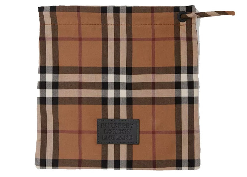 Burberry Vintage Check Cotton Face Mask Birch Brown