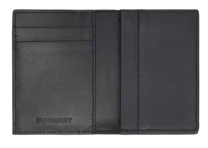 Burberry Vintage Check Folding Card Case (4 Card Slot) Storm Grey Check
