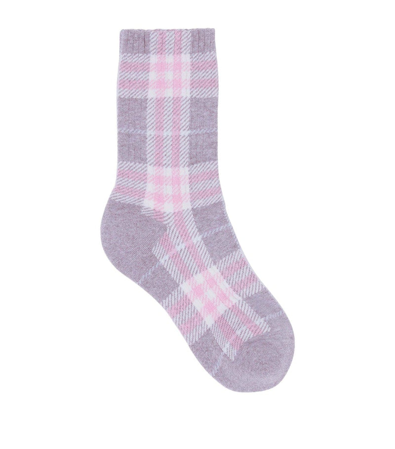 Burberry Vintage Check Socks Pale Grey