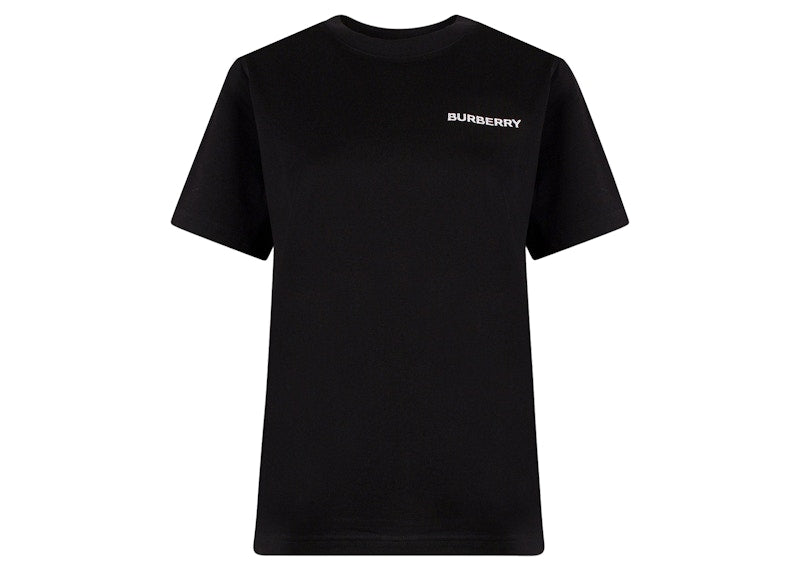 Burberry Women's Back Monogram Cotton T-Shirt Black