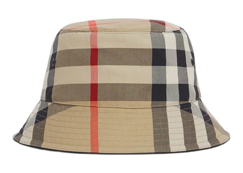 Burberry Women's Check Cotton Bucket Hat Archive Beige