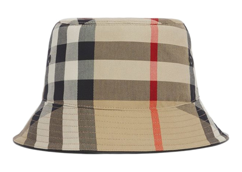 Burberry Women's Check Cotton Bucket Hat Archive Beige