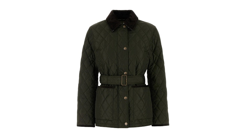 Burberry Women's Chiltern Quilted Jacket Khaki