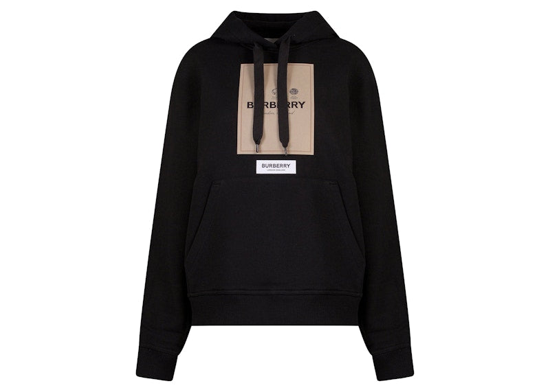 Burberry Women's Frontal Logo Organic Cotton Sweatshirt Black