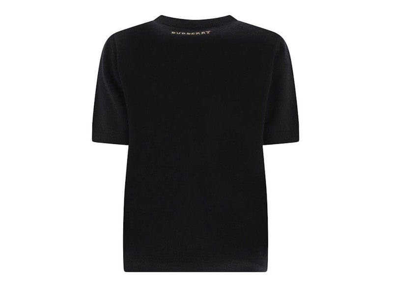 Burberry Womens Maglioncino Sari S/s Knit Sweater Black
