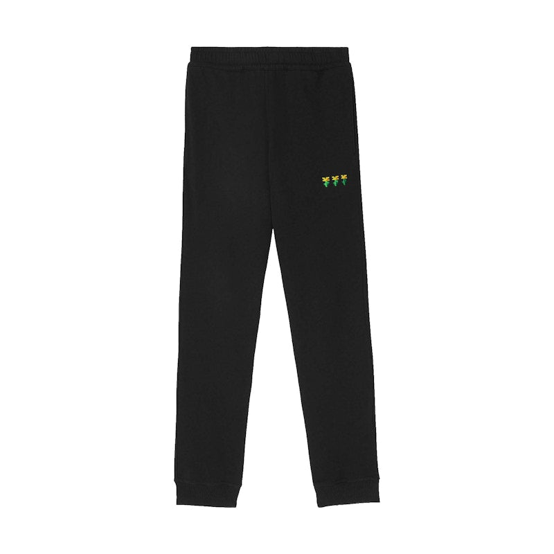 Burberry x Minecraft Embroidered Floral Cotton Jogging Pants Black